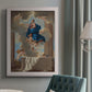 Classical religious depiction of the Assumption of the Virgin by Nicolas Poussin in an {frame_style_descriptor} displayed in a neutral interior setting.