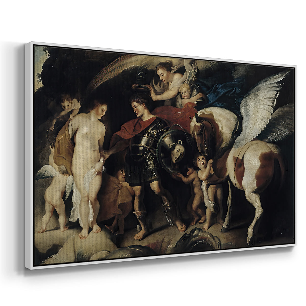 Perseus and Andromeda, c. 1620 - Floater Framed Canvas Print