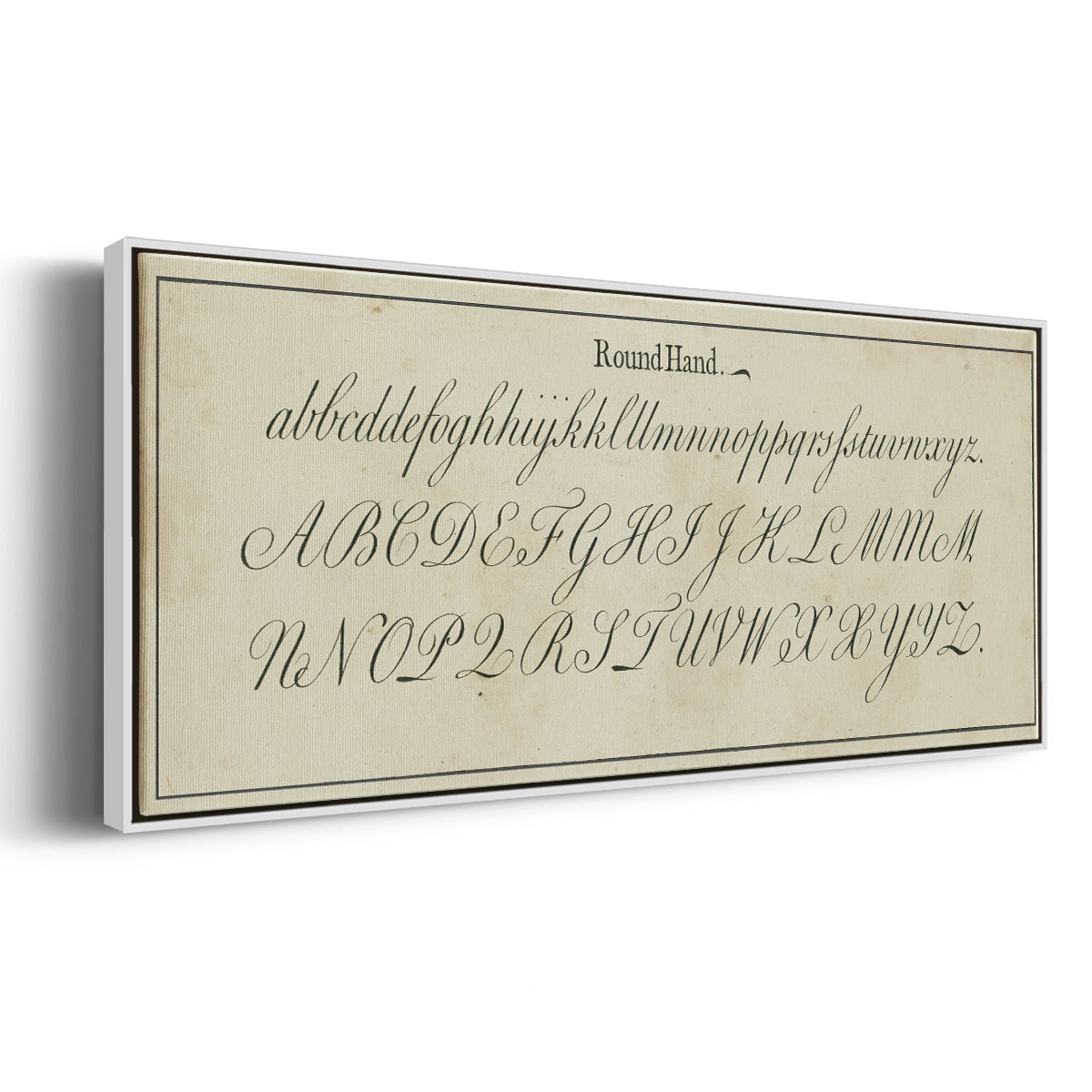 Manuscript Sampler IV - Floater Framed Canvas Print