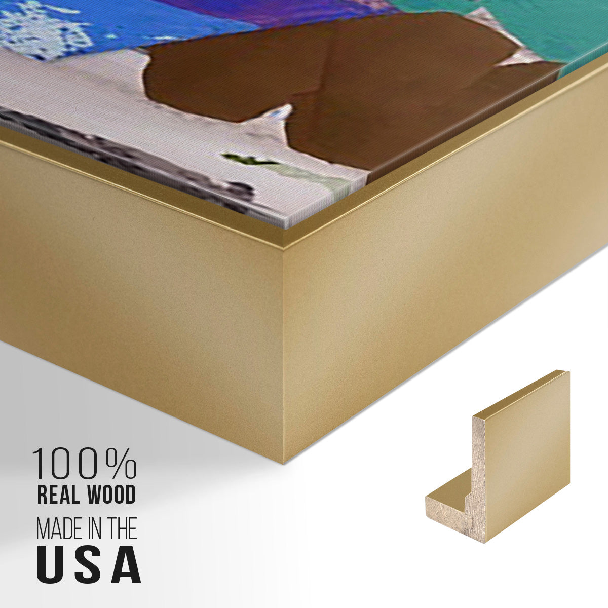 Brights Strokes I - Floater Framed Canvas Set