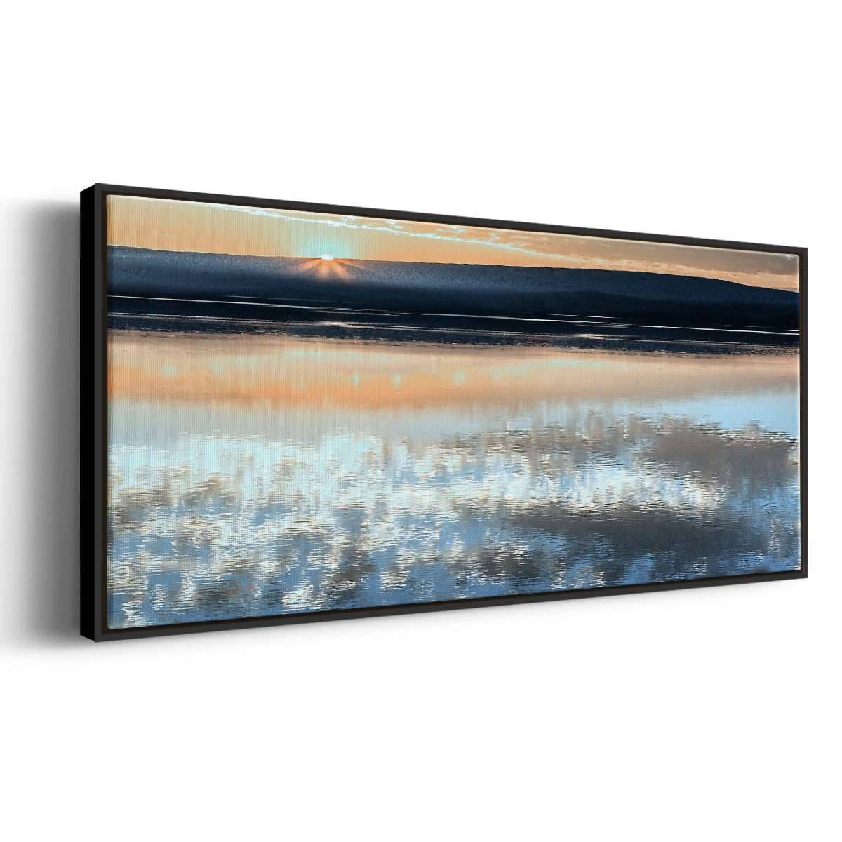Serene Sunrise - Floater Framed Canvas Print