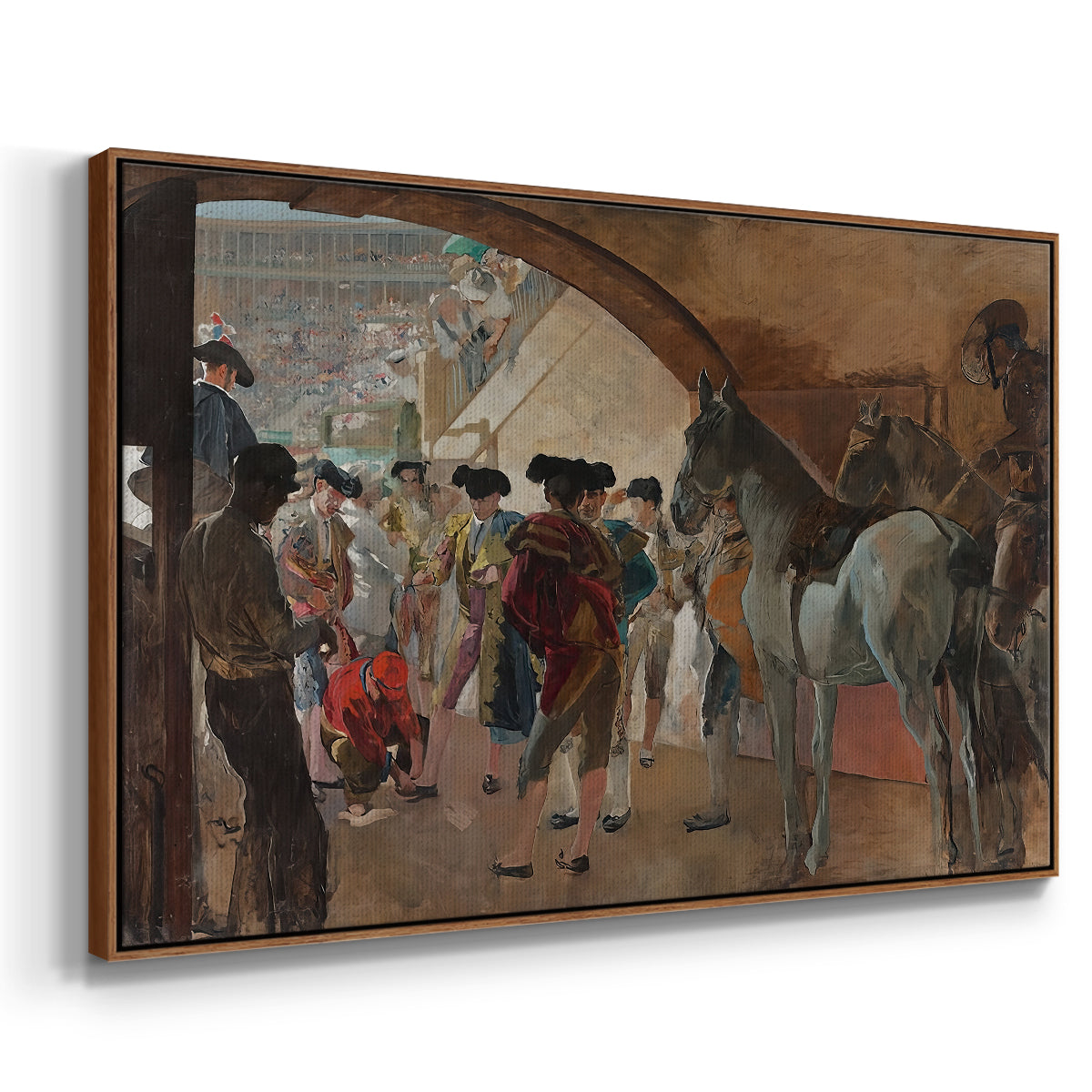 Before the Bullfight (Antes de la corrida), c. 1900 - Floater Framed Canvas Print