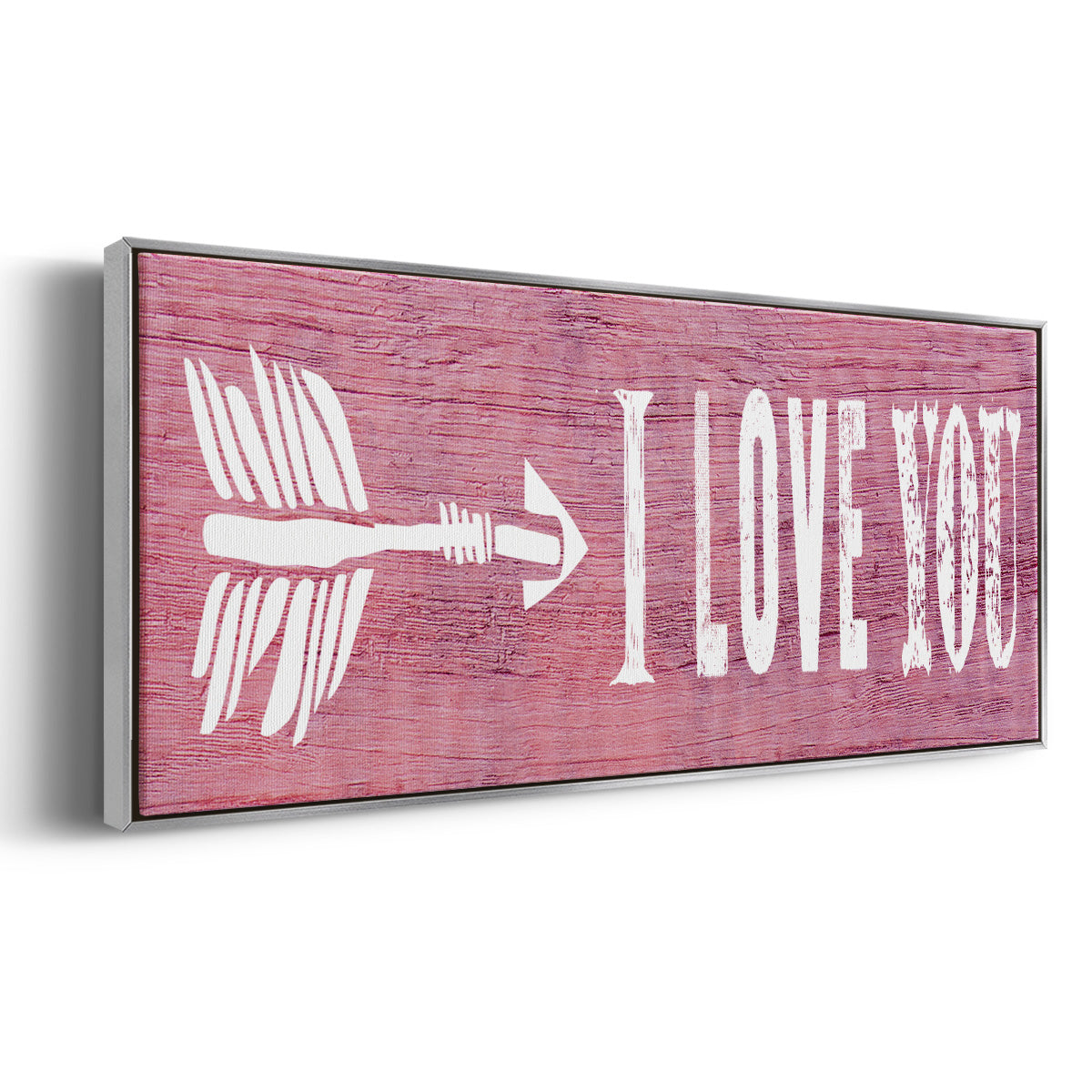 I Love You - Floater Framed Canvas Print