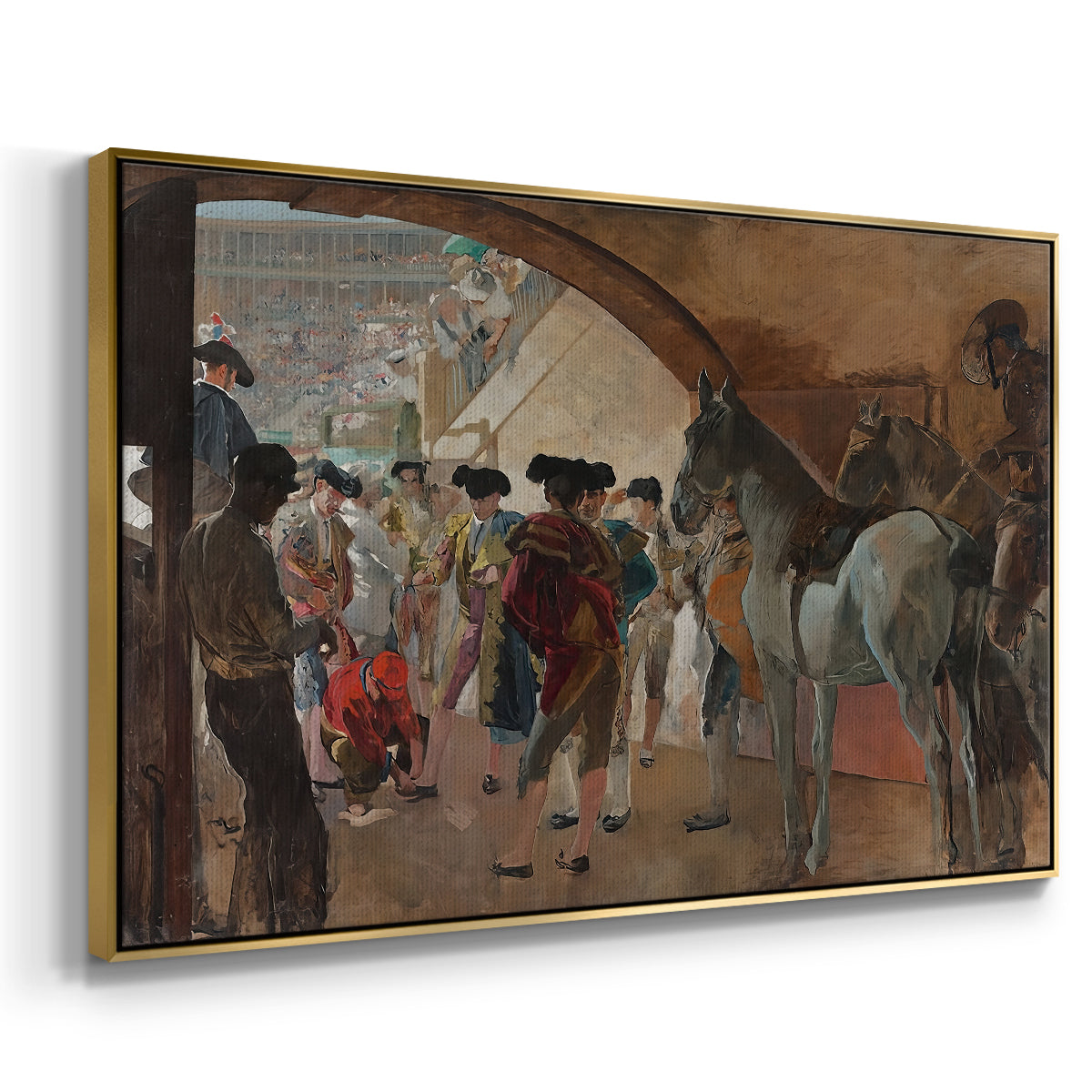 Before the Bullfight (Antes de la corrida), c. 1900 - Floater Framed Canvas Print