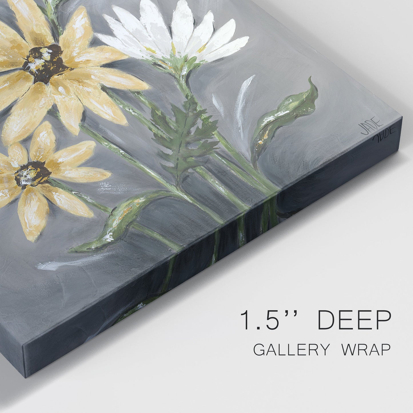 Summer Daisies I Premium Gallery Wrapped Canvas - Ready to Hang