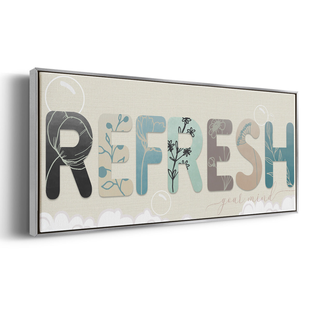 Orange Orchid - Floater Framed Canvas Print
