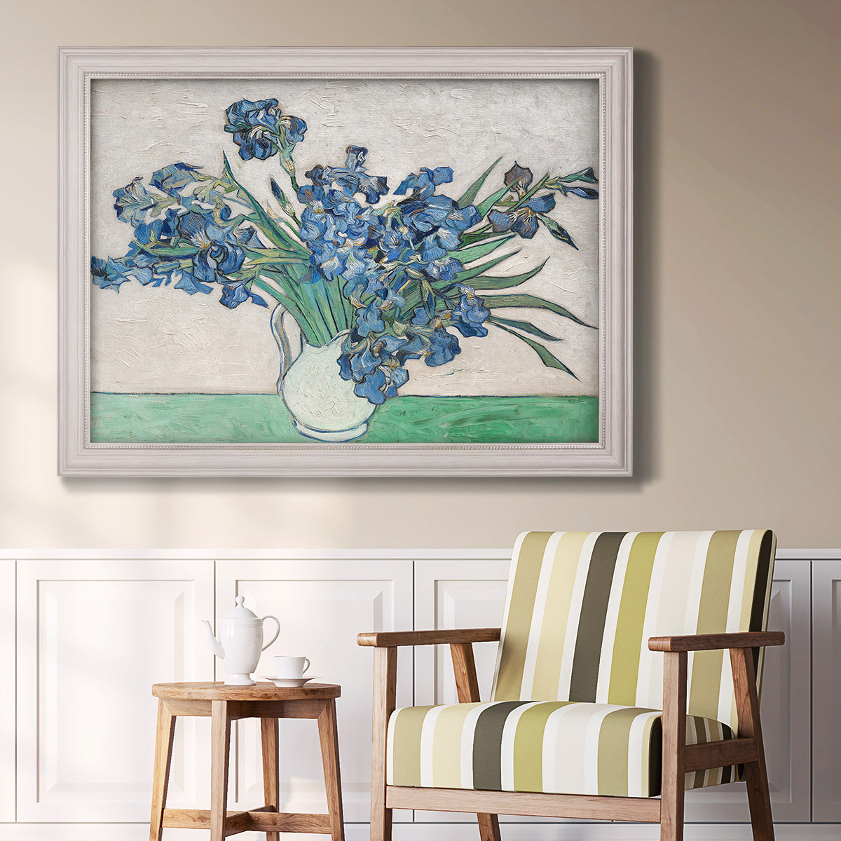 Irises II - Ornate Framed Canvas Print