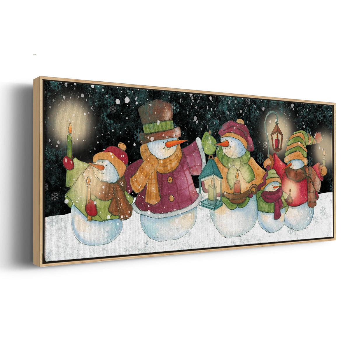 Christmas Lineup - Floater Framed Canvas Print