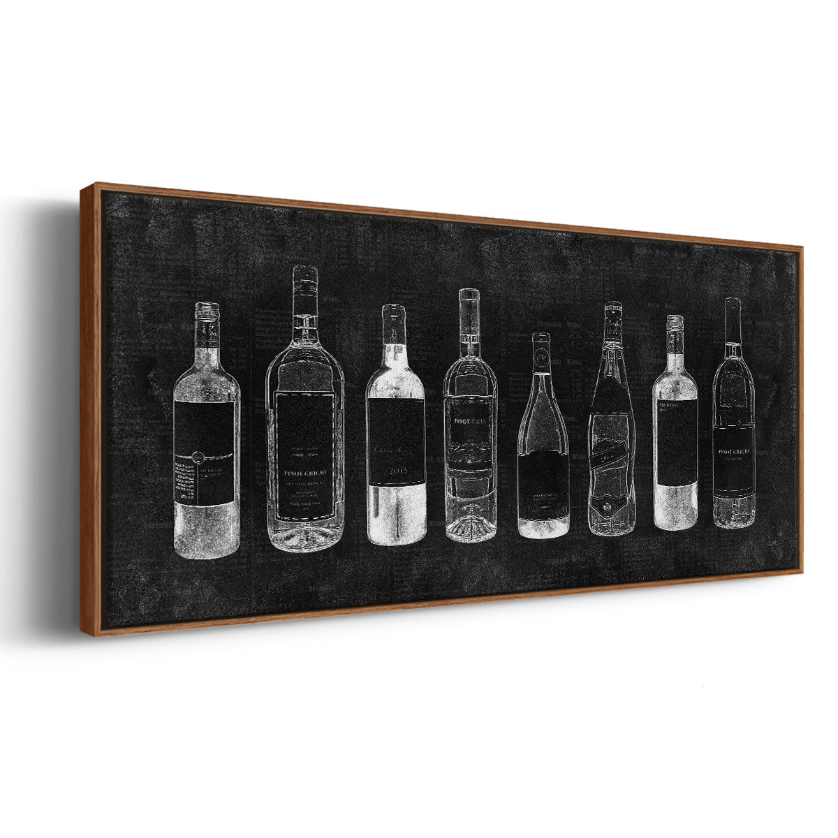 Wine Cellar - Floater Framed Canvas Print