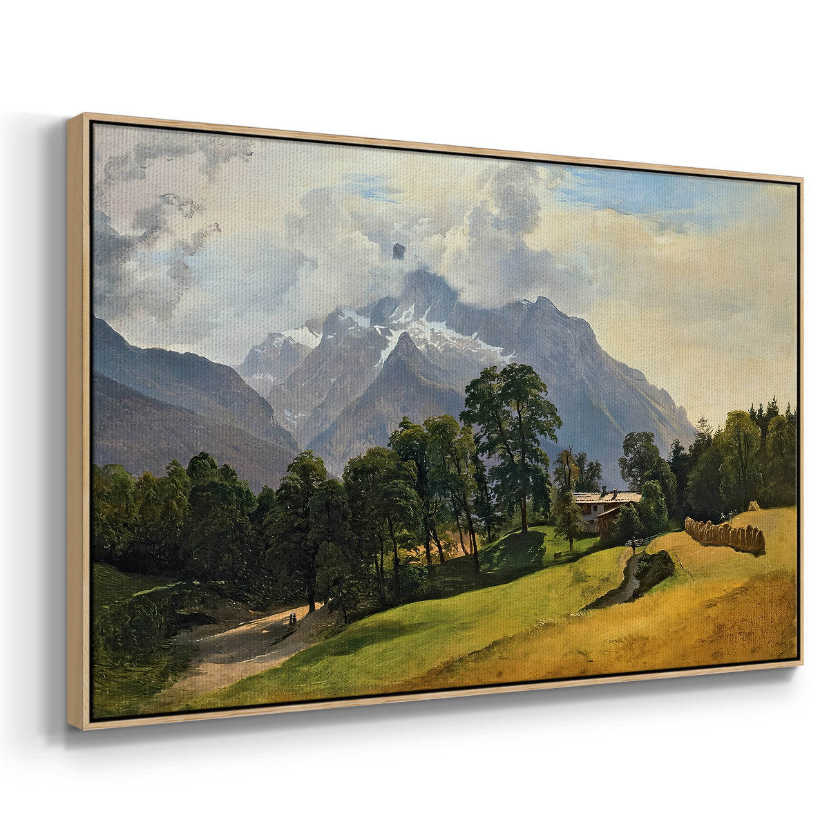Mountains in Berchtesgaden - Floater Framed Canvas Print