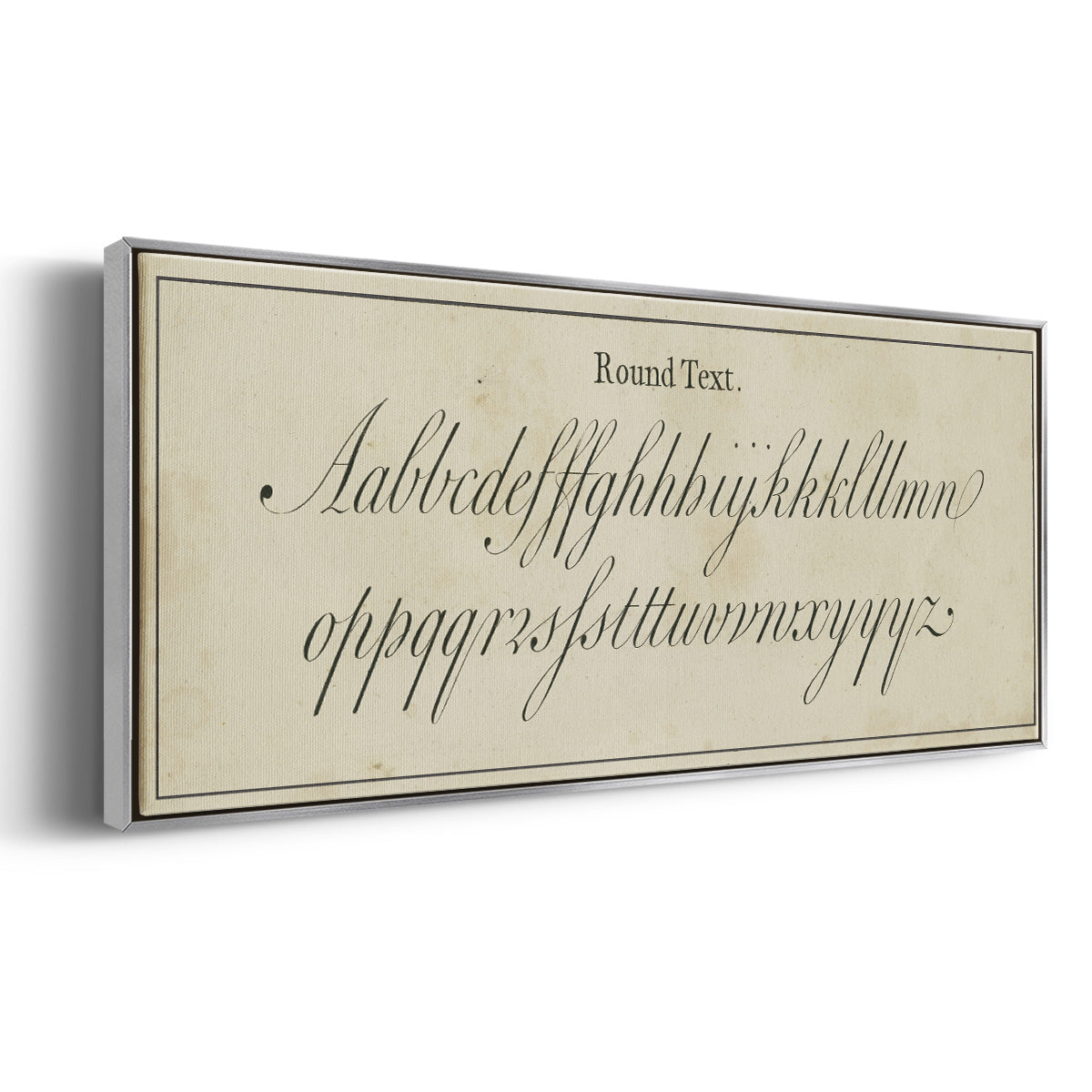Manuscript Sampler II - Floater Framed Canvas Print