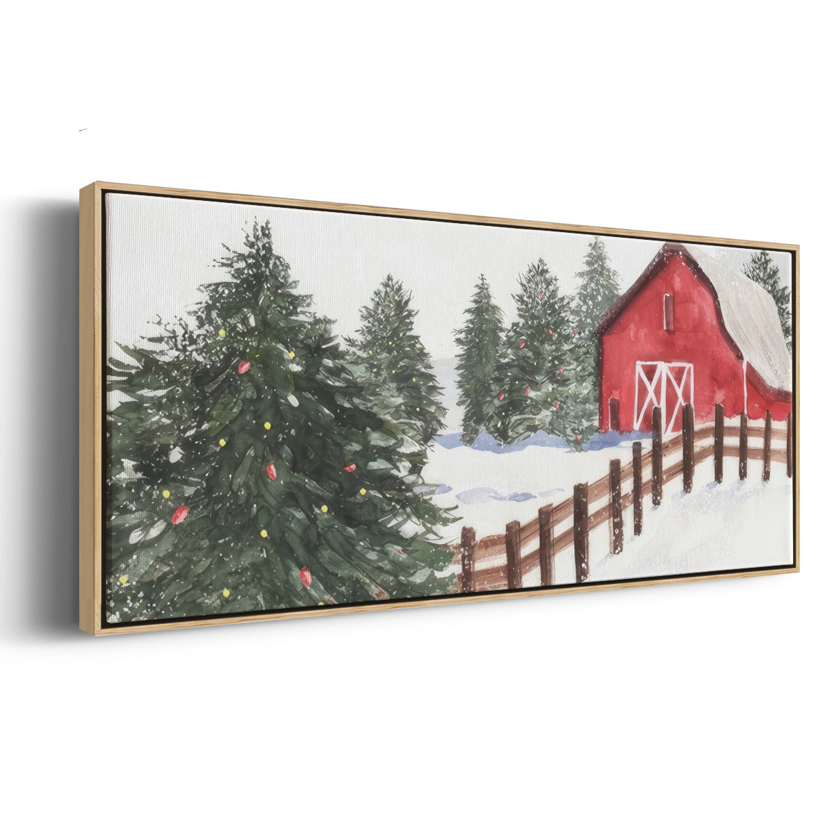 Christmas Time VI - Floater Framed Canvas Print