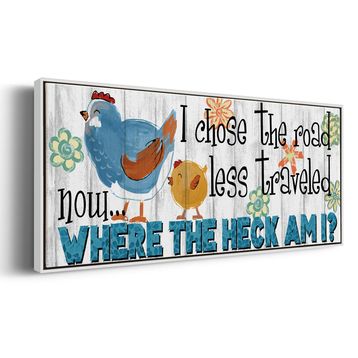 The Road Less - Floater Framed Canvas Print