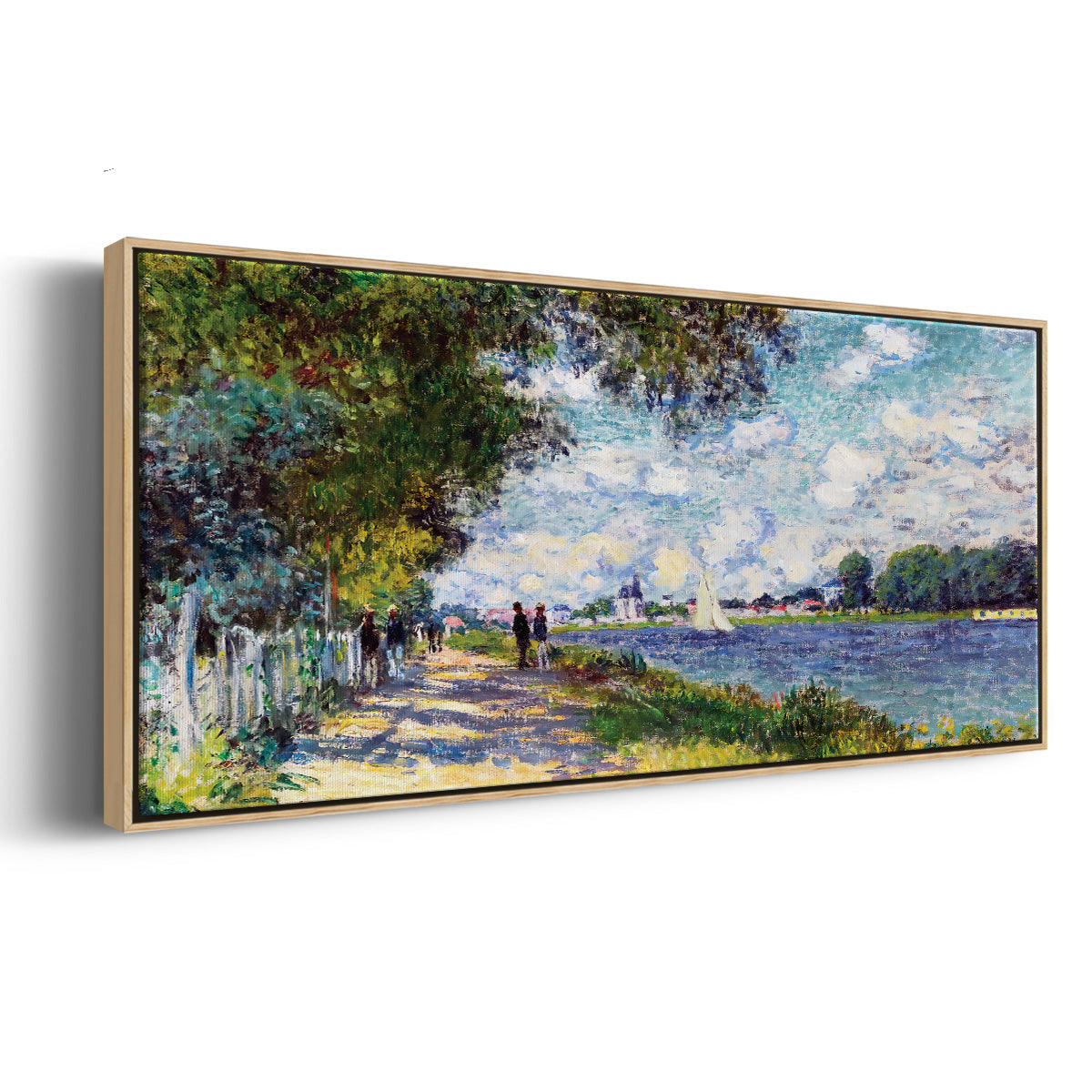 The Seine at Argenteuil, 1875 - Floater Framed Canvas Print