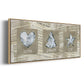Burlap Music Ornaments - Floater Framed Canvas Print