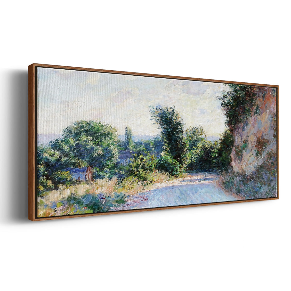 Road Near Giverny, 1885 - Floater Framed Canvas Print