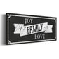 Joy Family Love - Floater Framed Canvas Print