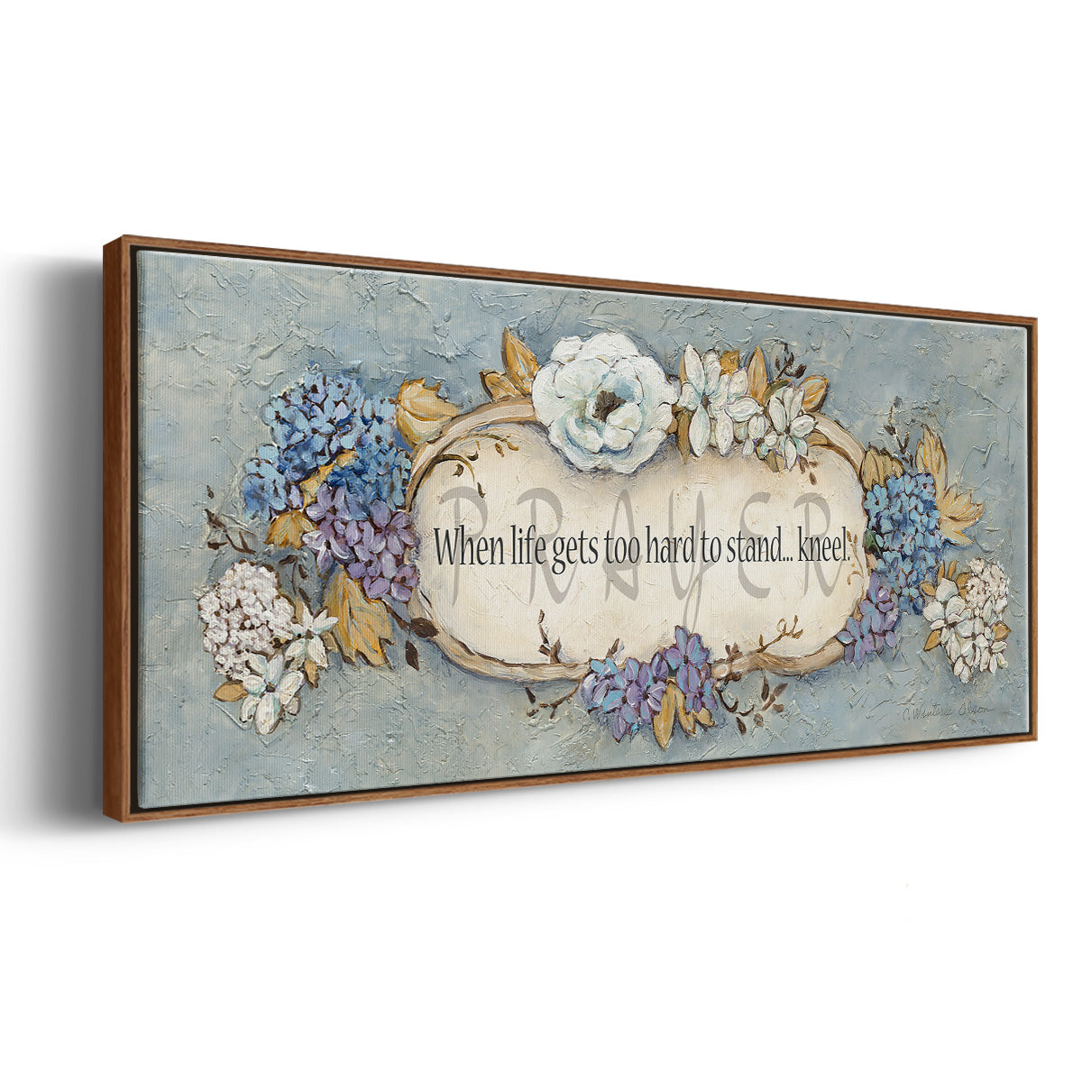 Prayer - Floater Framed Canvas Print