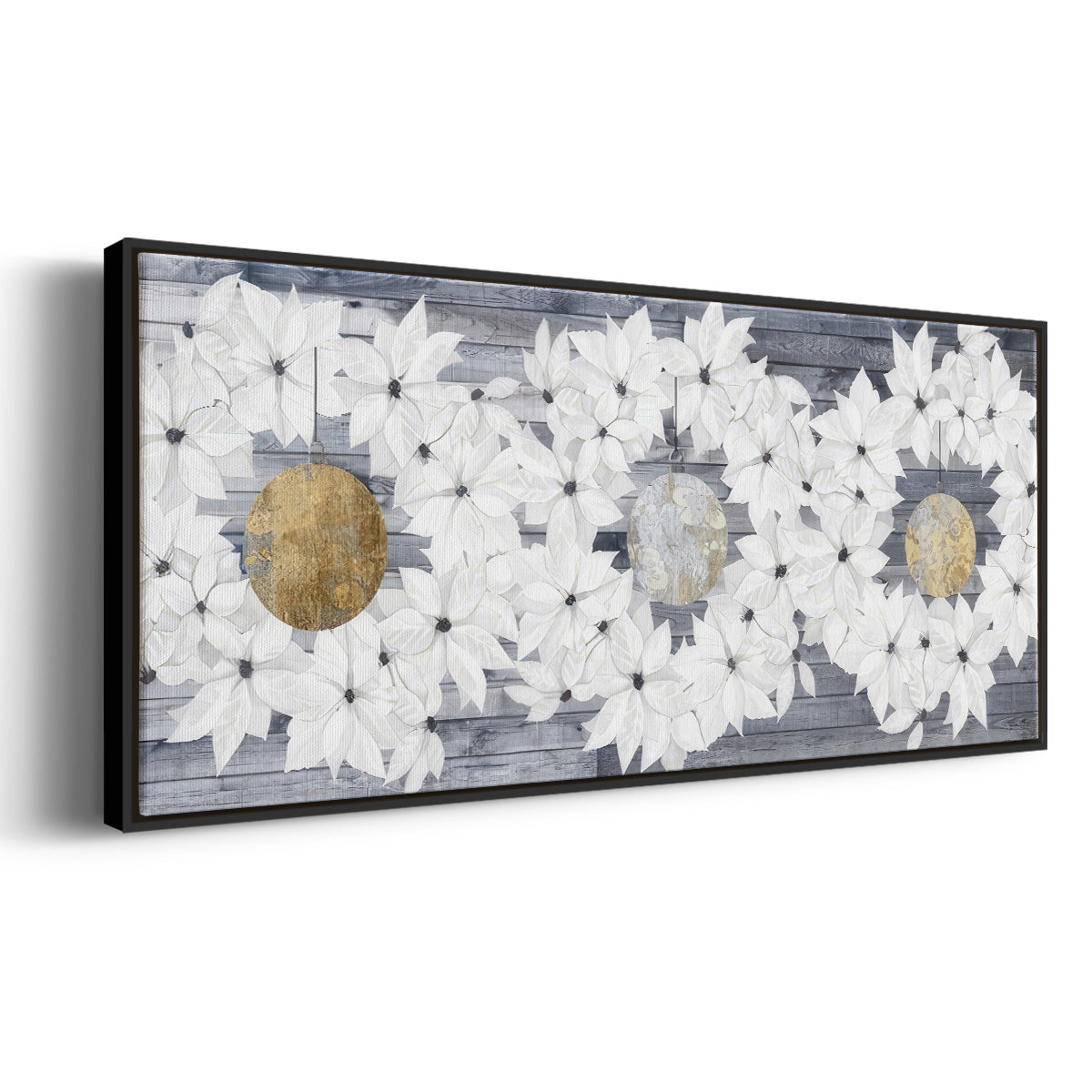 Sophisticated Christmas Collection H - Floater Framed Canvas Print