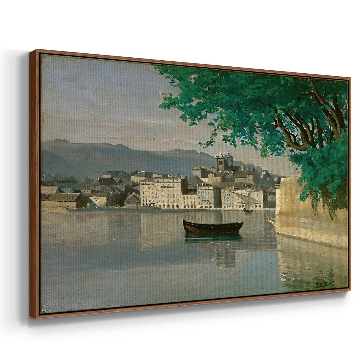 Geneva View of Part of the City, c. 1834-1835 - Floater Framed Canvas Print