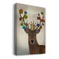 Christmas Gift Bearing Deer - Gallery Wrapped Canvas