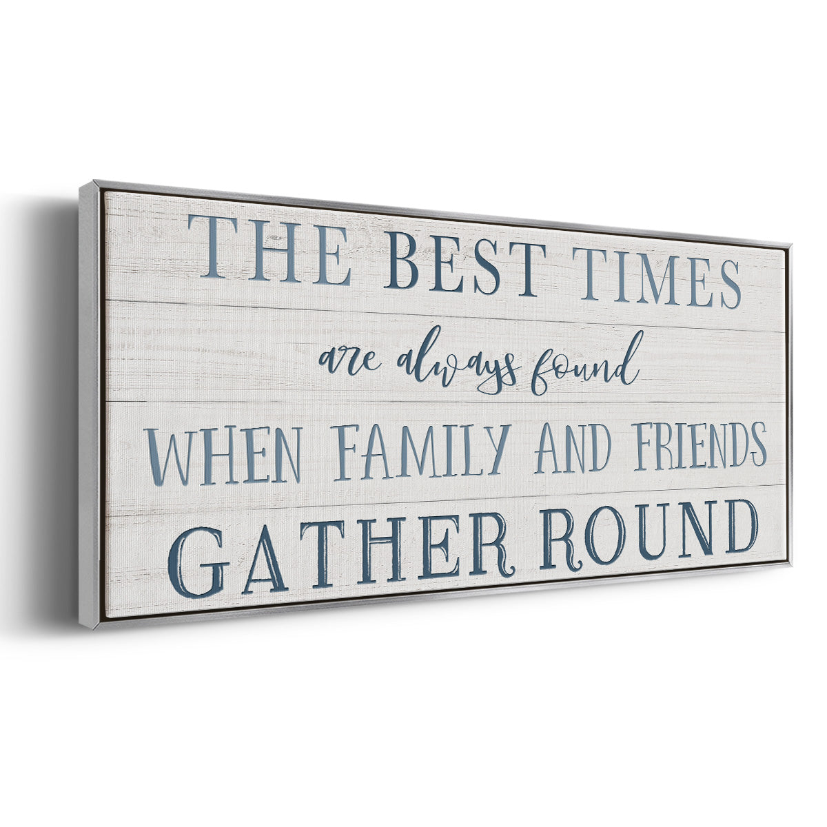 Family and Friends Gather - Floater Framed Canvas Print