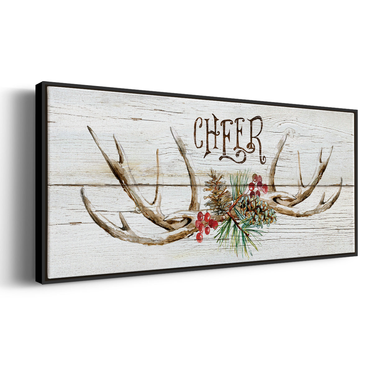 Rustic Cheer - Floater Framed Canvas Print