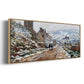 The Road in Vétheuil in Winter, 1879 - Floater Framed Canvas Print