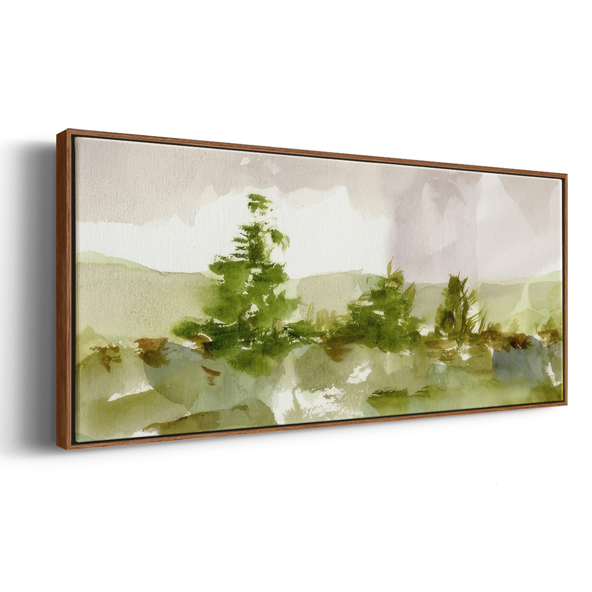 Morning Retreat I - Floater Framed Canvas Print