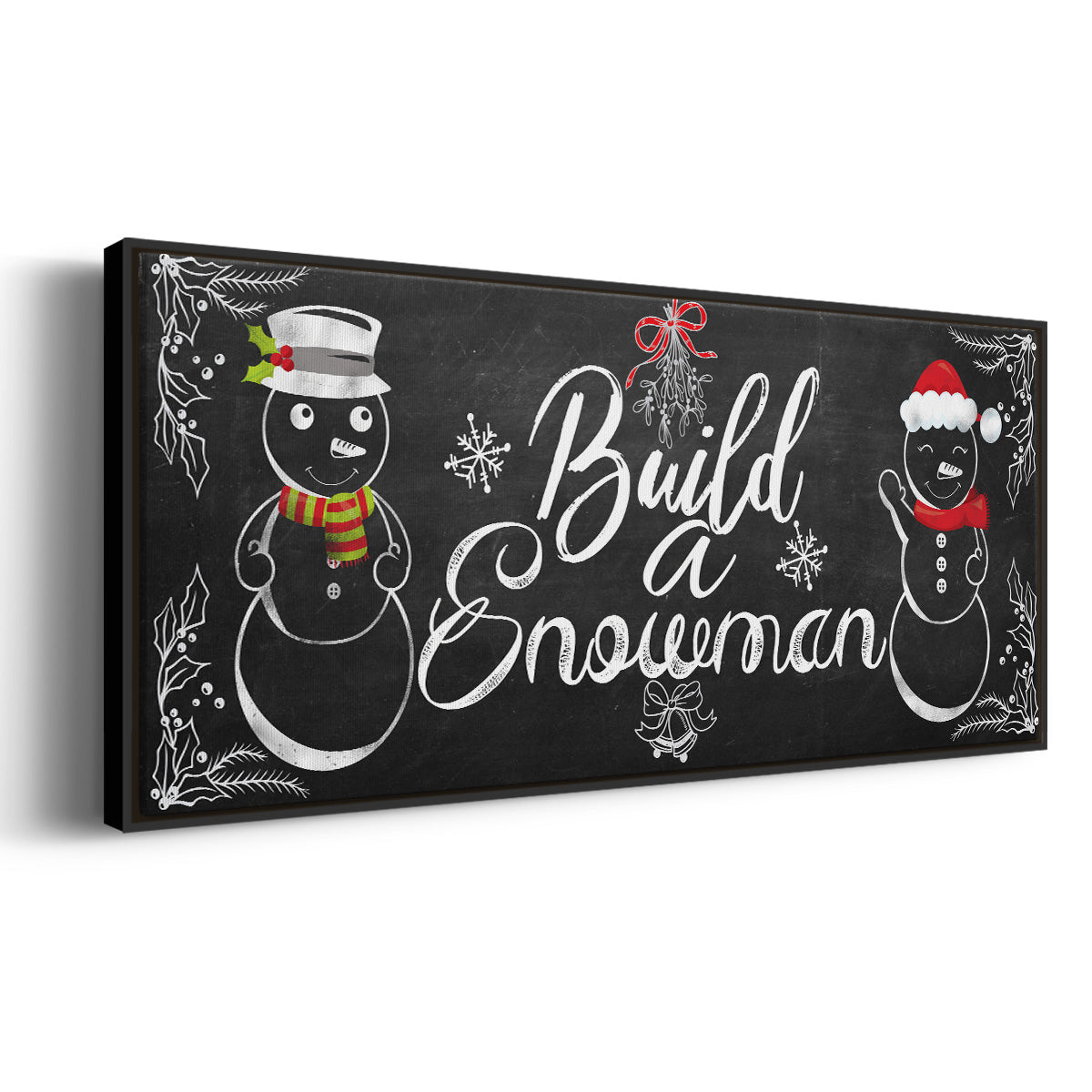 Build a Snowman - Floater Framed Canvas Print