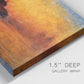 Close-up view of wrapped canvas corner featuring Venetian church at sunset.