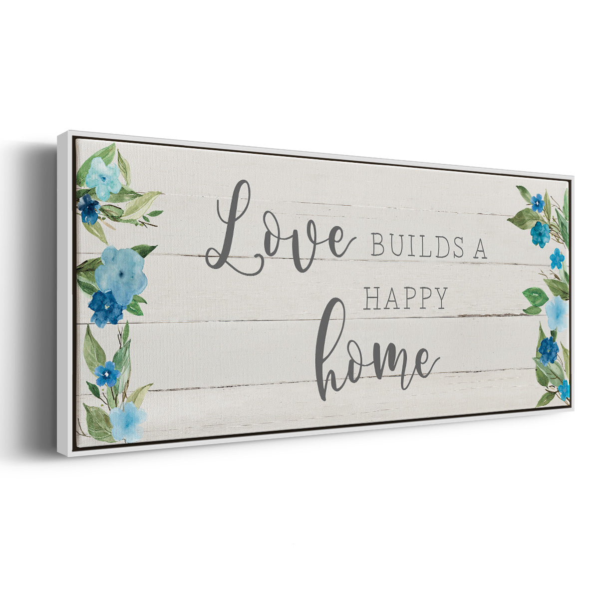 Love Builds - Floater Framed Canvas Print