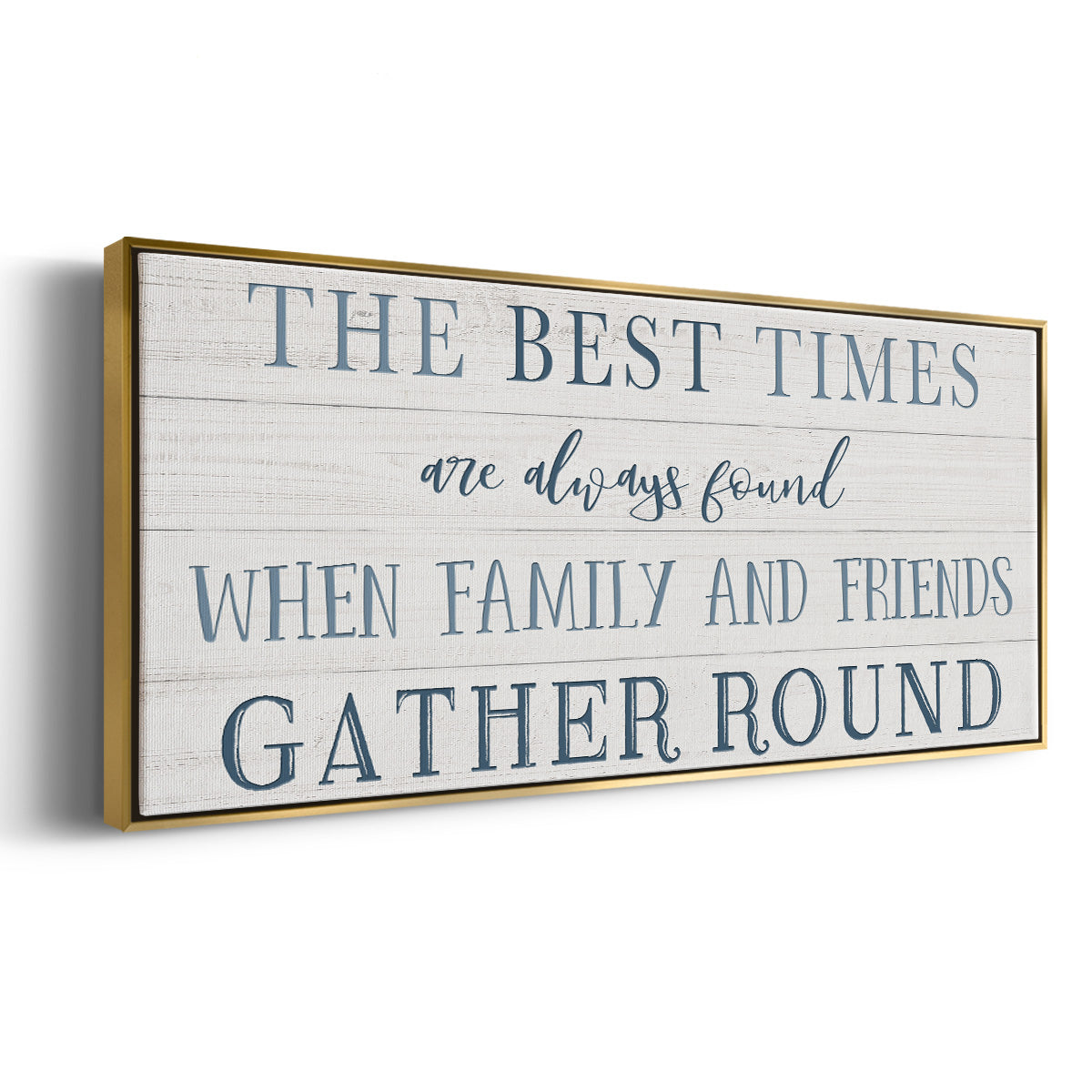 Family and Friends Gather - Floater Framed Canvas Print