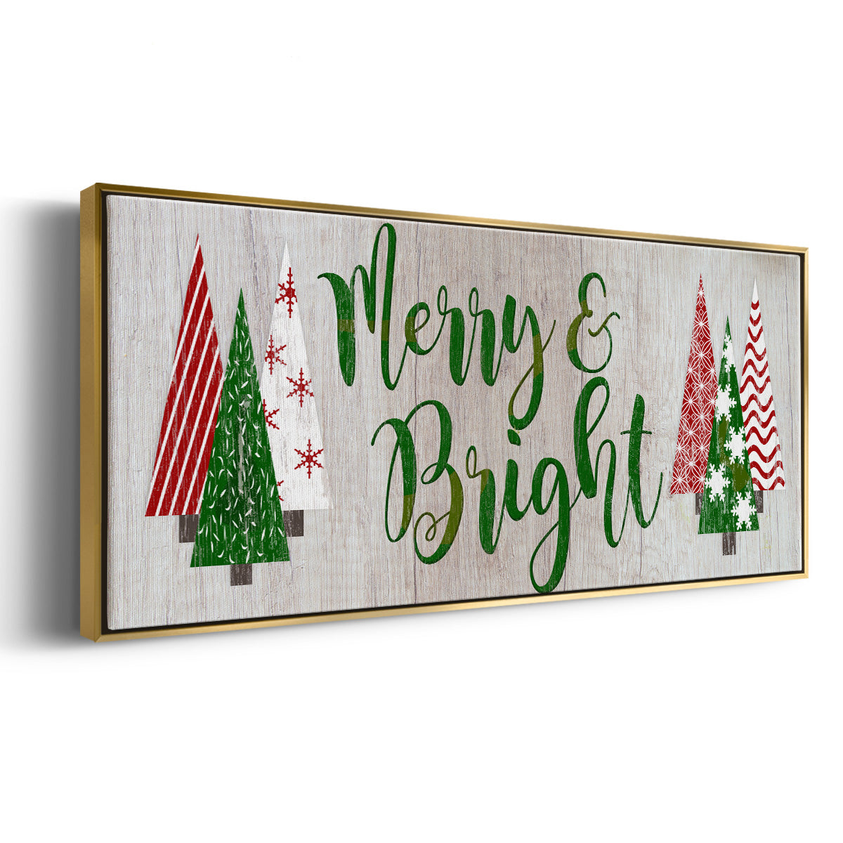 Merry & Bright - Floater Framed Canvas Print