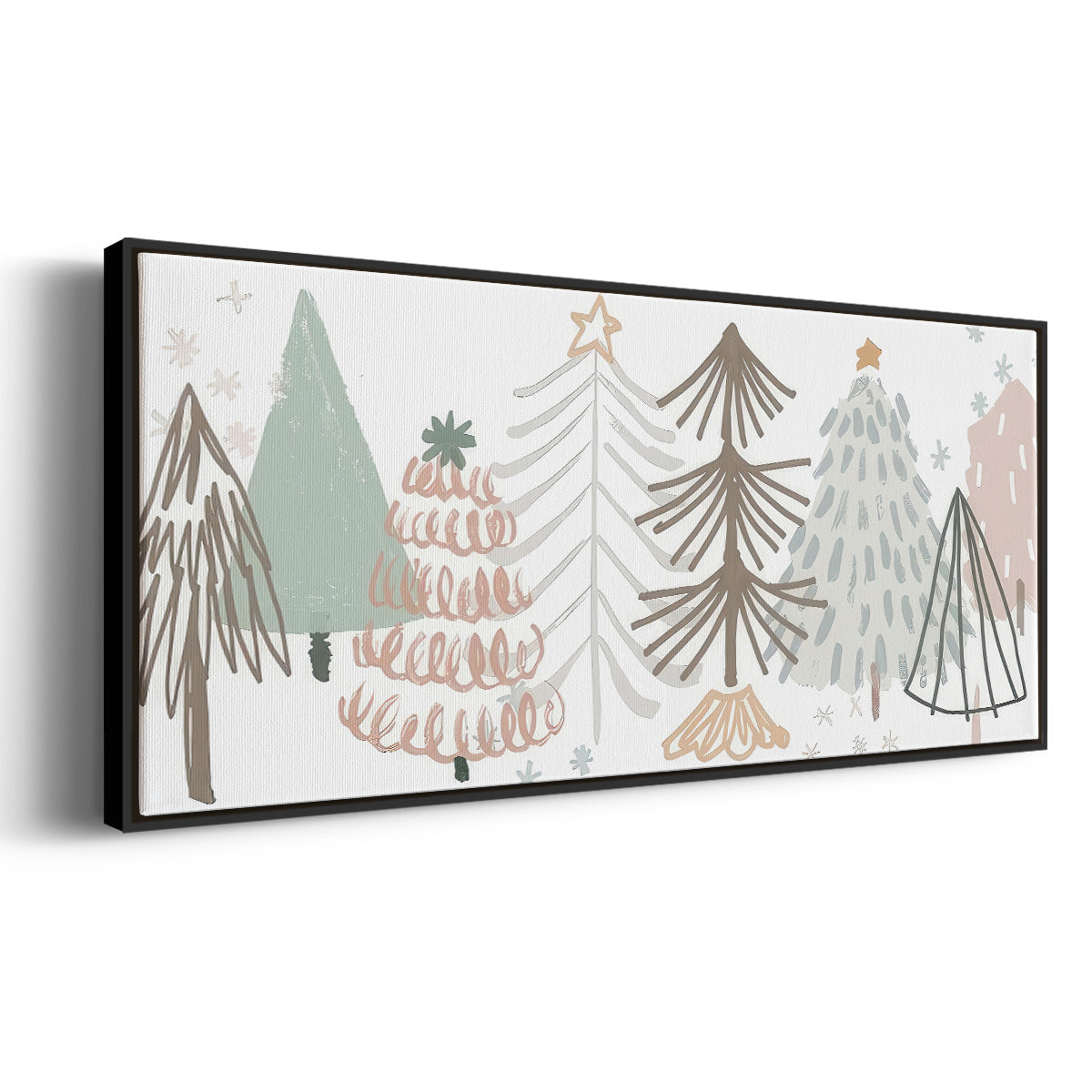 Christmas Tree Sketchbook - Floater Framed Canvas Print