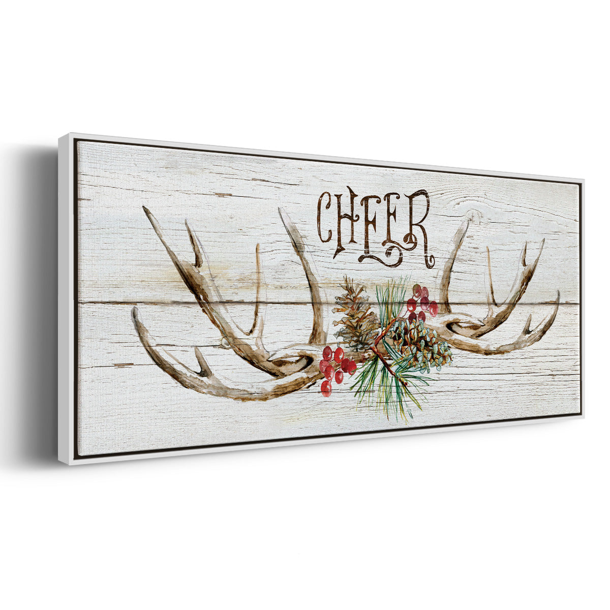 Rustic Cheer - Floater Framed Canvas Print