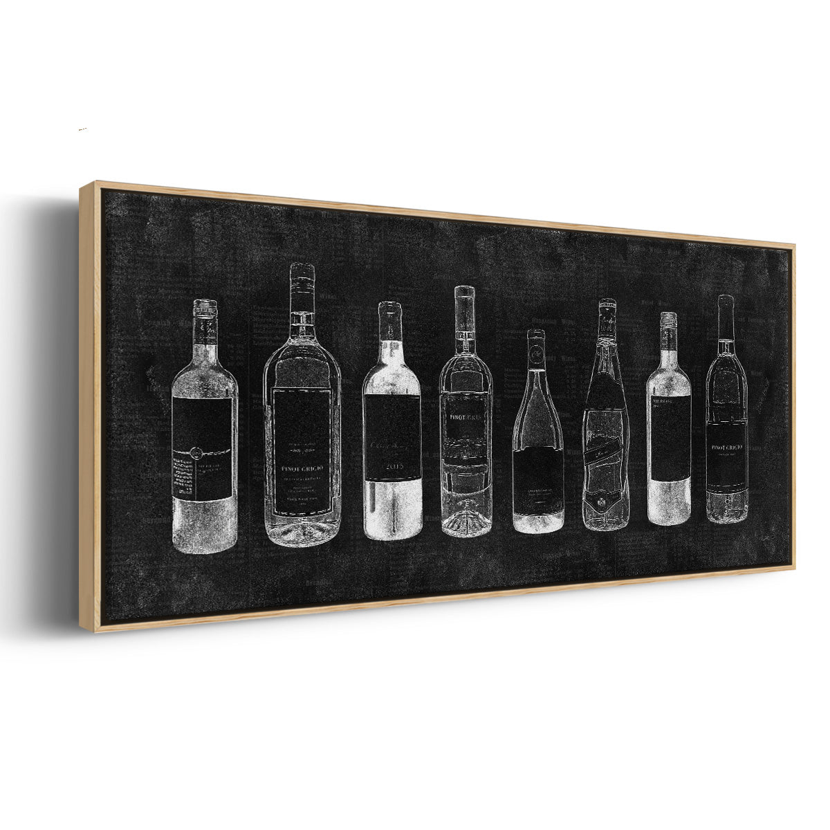 Wine Cellar - Floater Framed Canvas Print