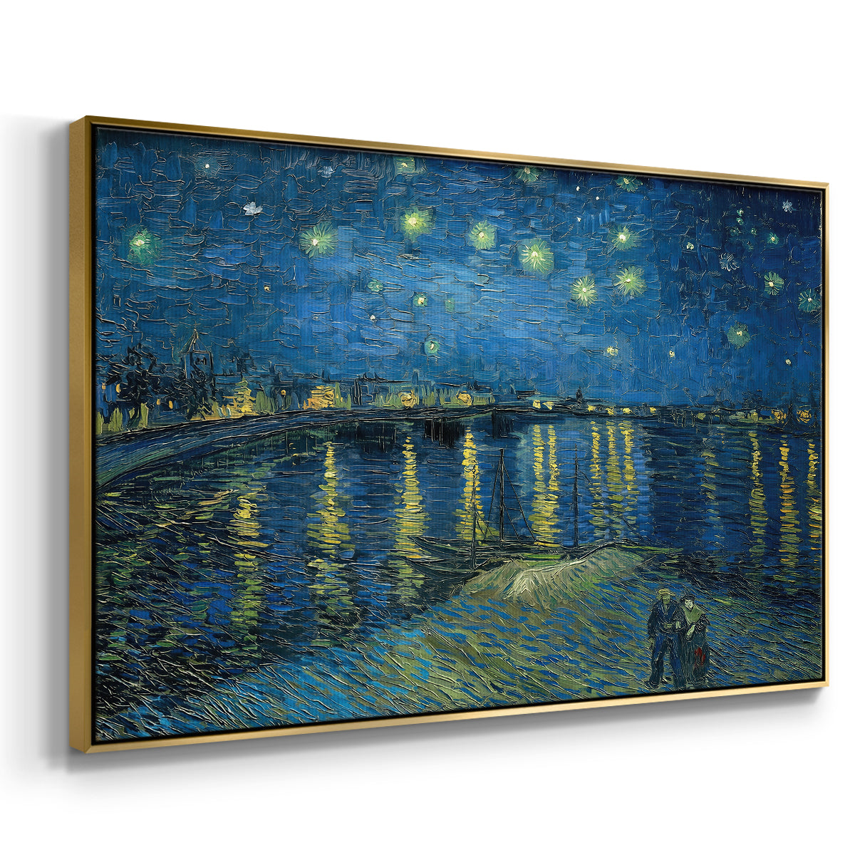 Starry Night Over the Rhône, 1888 - Floater Framed Canvas Print