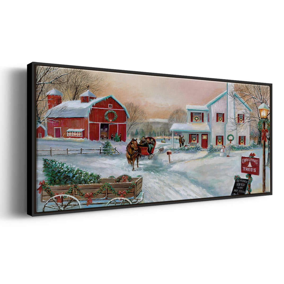 Christmas Tree Farm - Floater Framed Canvas Print