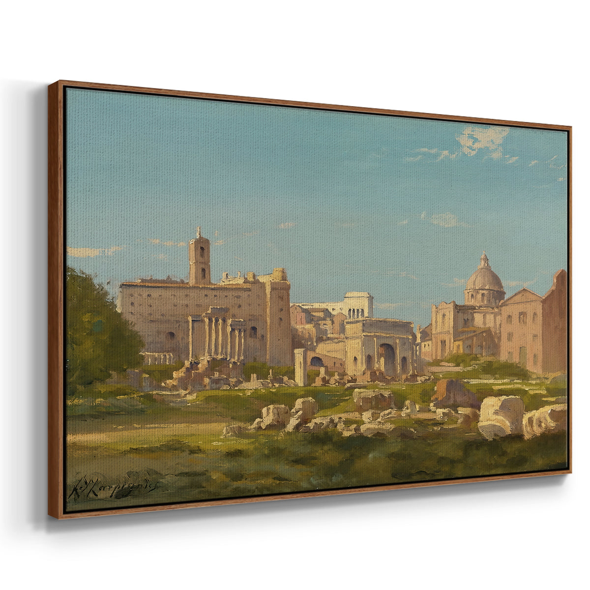 The Roman Forum, c. 1860 - Floater Framed Canvas Print