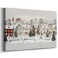 Pearled Yule Square - Canvas Art Print