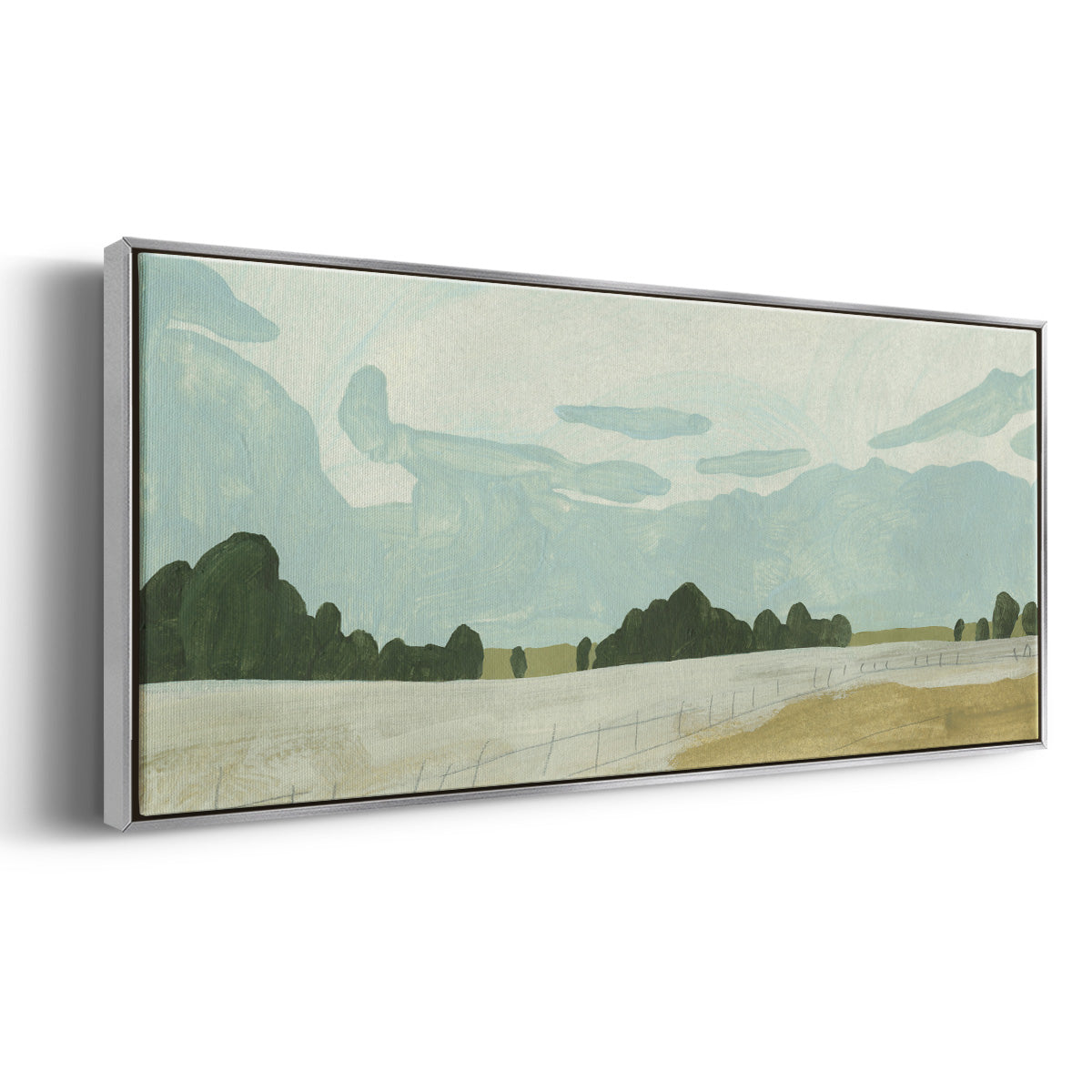 Farmland Study II - Floater Framed Canvas Print