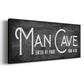 Man Cave - Floater Framed Canvas Print