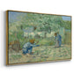 First Steps after Millet, 1890 - Floater Framed Canvas Print
