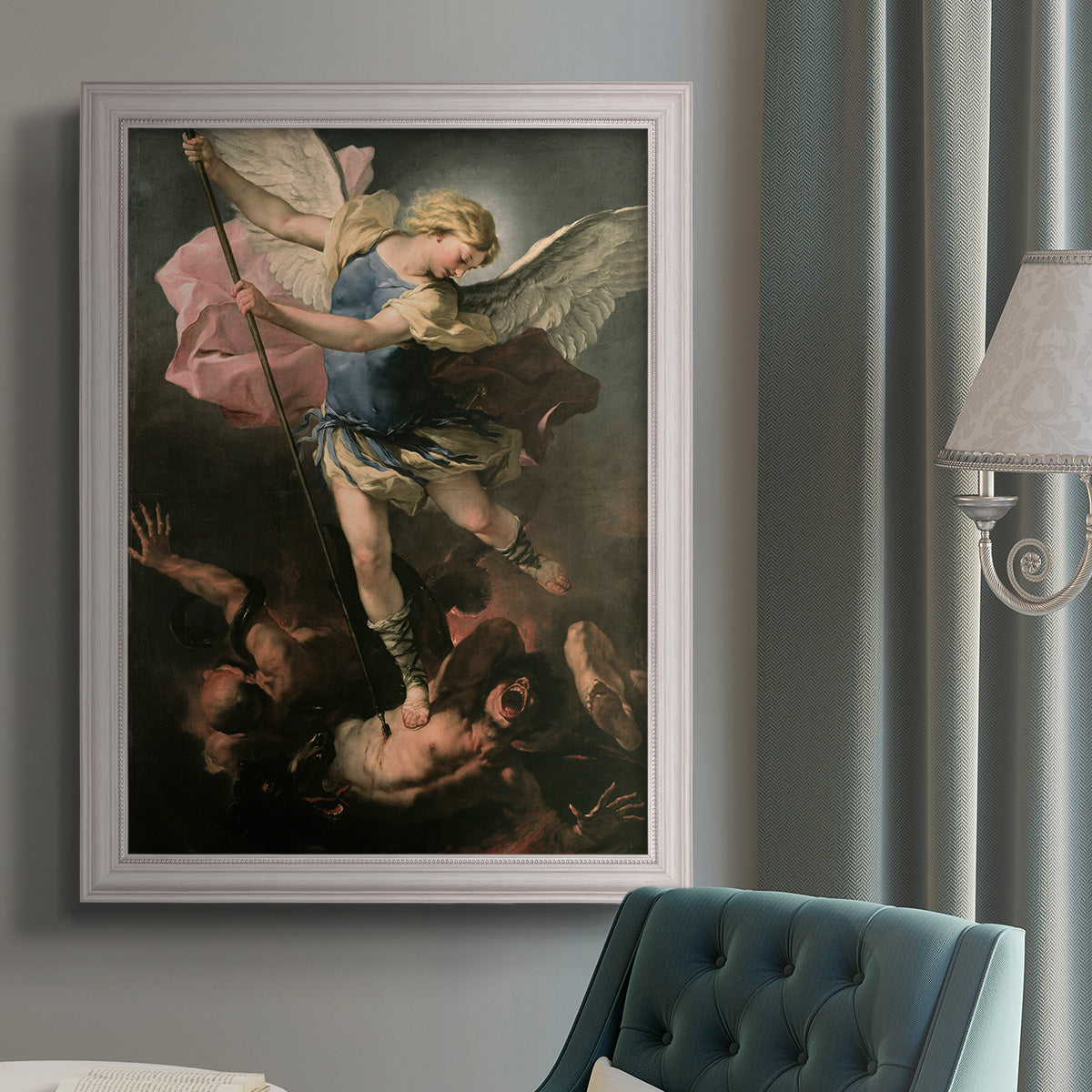 St. Michael - Ornate Framed Canvas Print