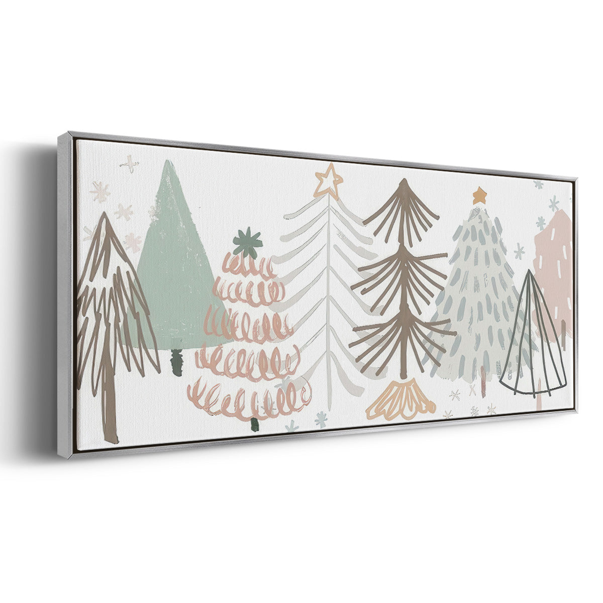 Christmas Tree Sketchbook - Floater Framed Canvas Print