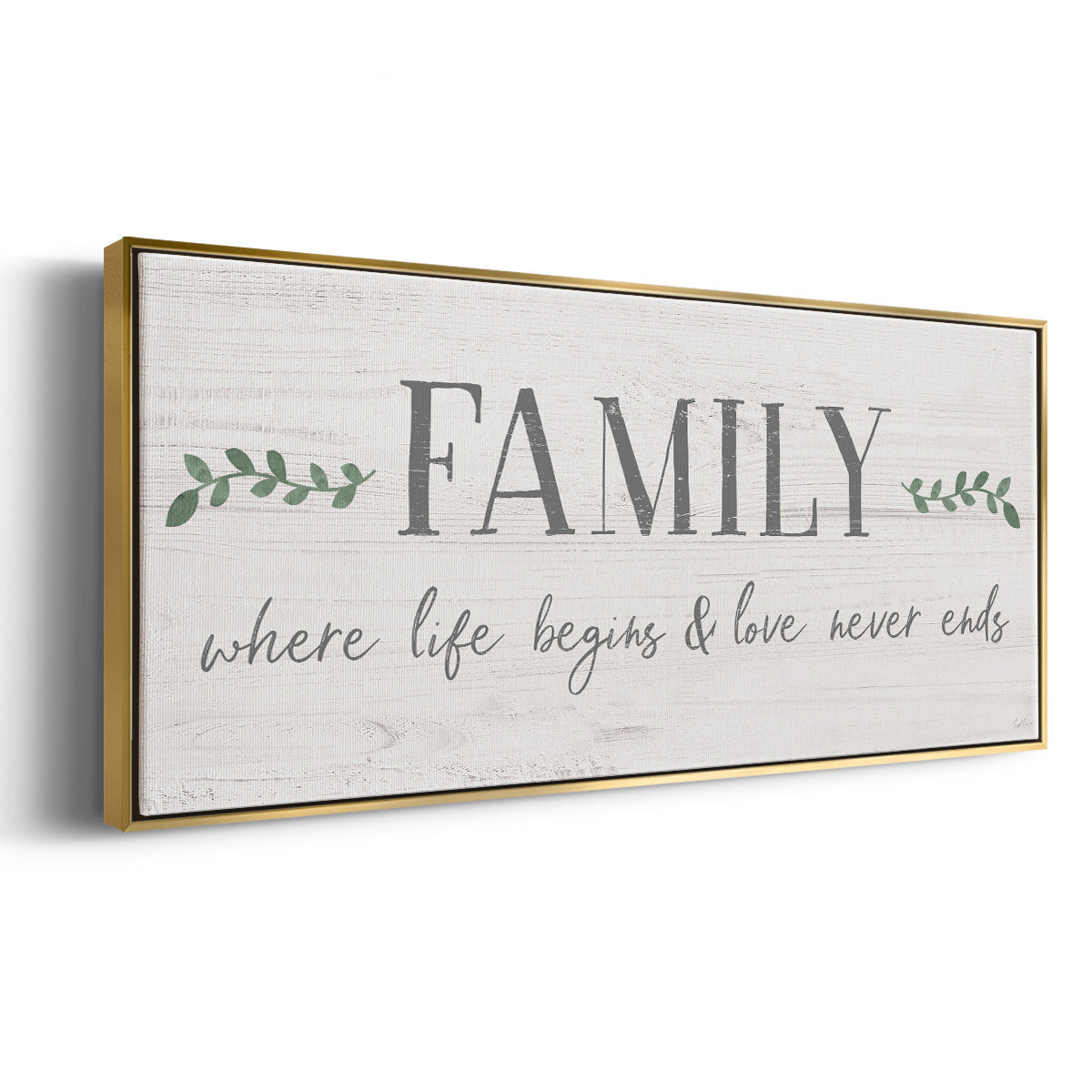Love Never Ends - Floater Framed Canvas Print