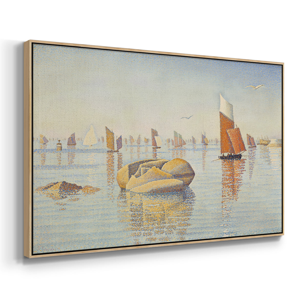 Concarneau, Quiet Morning, Opus 219, 1891 - Floater Framed Canvas Print