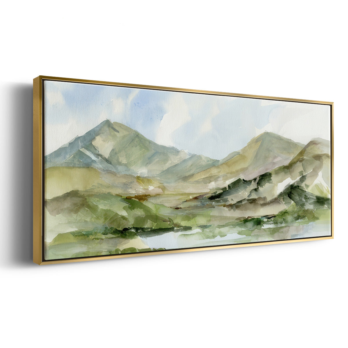 Serene Mountains II - Floater Framed Canvas Print