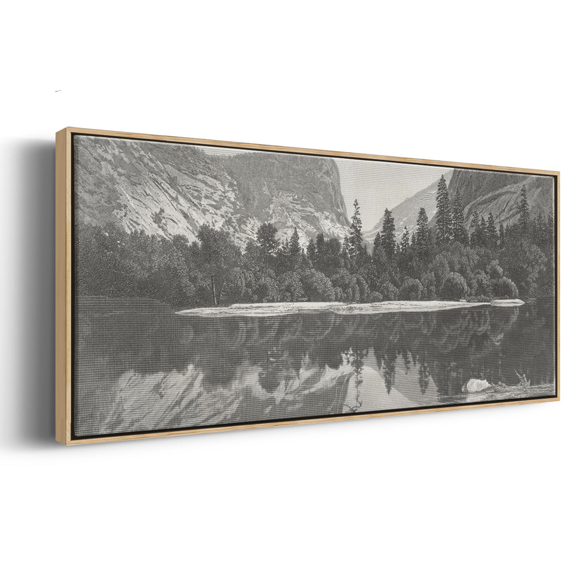 Mirror Lake, Yosemite Valley - Floater Framed Canvas Print